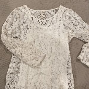 Lace with tank below